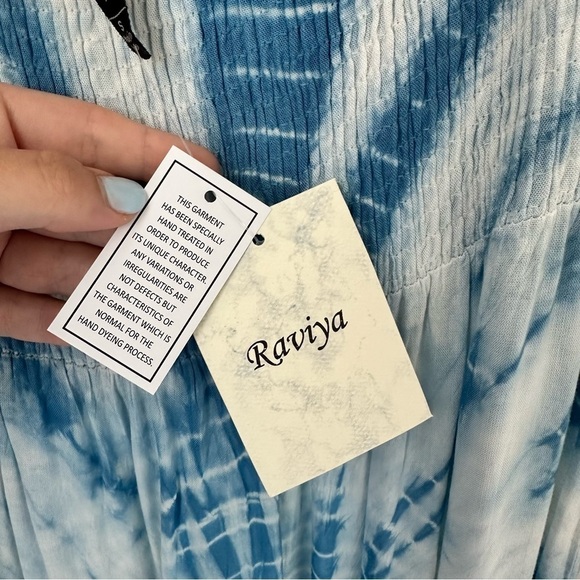 Raviya Blue Tie-Dye Ruffled Skirt/Dress Size Small - Picture 8 of 10